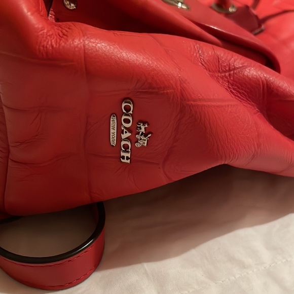 COACH Leather Tangerine  Backpack - Picture 3 of 12